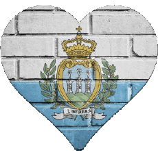 Bandiere Europa San Marino Cuore 