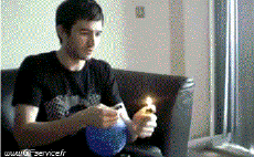 Humor -  Fun MENSCHEN Spiel mit Feuer Serie 01 