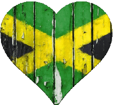 Banderas América Jamaica Corazón 