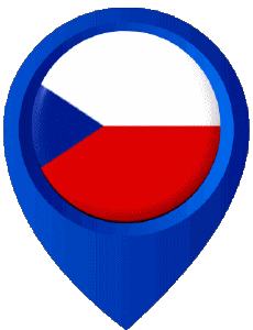 Banderas Europa República Checa Marcador de ubicación 