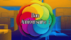 Messages French Bon Anniversaire Abstrait - Géométrique Animated Background 002 