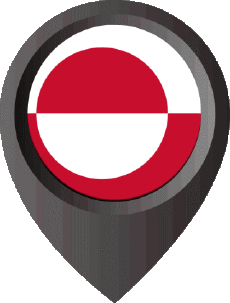 Flags America Greenland Location Pin 