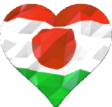 Banderas África Niger Corazón 