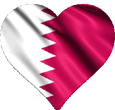 Flags Asia Qatar Heart 