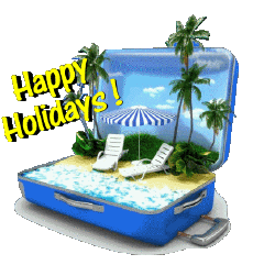 Messages Anglais Happy Holidays Fond Transparent 10 