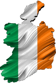 Bandiere Europa Irlanda Carta Geografica 