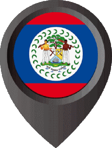 Fahnen Amerika Belize Standort-Pin 