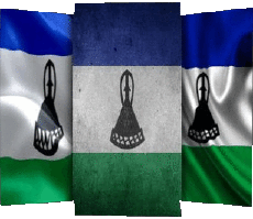 Bandiere Africa Lesotho Forma 02 