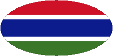 Fahnen Afrika Gambia Oval 01 