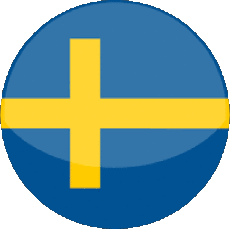 Flags Europe Sweden Round 