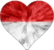 Flags Asia Indonesia Heart 