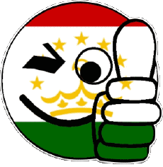 Flags Asia Tajikistan Smiley - OK 