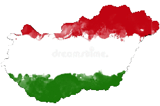 Flags Europe Hungary Map 