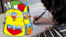 Messagi Inglese Happy Back to School Sfondo animato 005 