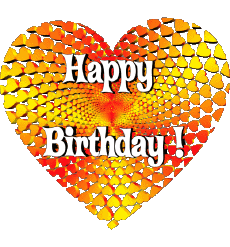 Mensajes Inglés Happy Birthday Heart 007 