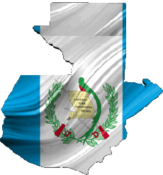 Fahnen Amerika Guatemala Karte 