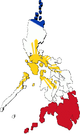 Bandiere Asia Filippine Carta Geografica 