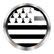 Drapeaux France Régions Bretagne Rond - Anneaux 