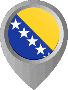 Flags Europe Bosnia herzegovina Location Pin 