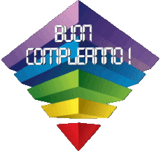 Messages Italien Buon Compleanno Astratto - Geometrico Fond Transparent 010 