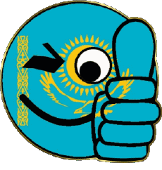 Flags Asia Kazakhstan Smiley - OK 