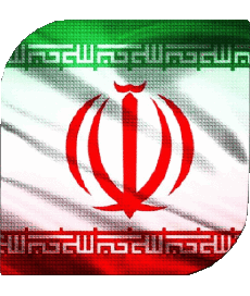 Bandiere Asia Iran Quadrato 