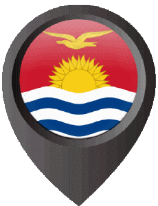 Fahnen Ozeanien Kiribati Standort-Pin 