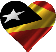 Banderas Asia Timor Oriental Corazón 
