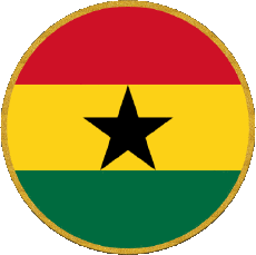 Drapeaux Afrique Ghana Rond 