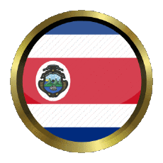 Drapeaux Amériques Costa Rica Rond - Anneaux 