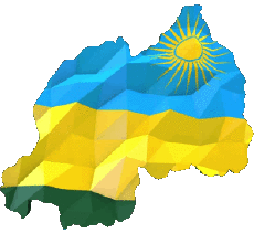 Drapeaux Afrique Rwanda Carte 