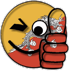 Banderas Asia Bután Smiley - OK 