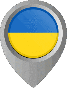 Fahnen Europa Ukraine Standort-Pin 
