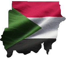 Flags Africa Sudan Map 
