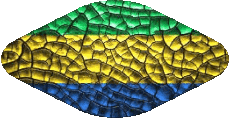 Banderas África Gabón Oval 02 