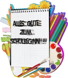 Messagi Tedesco Alles Gute zum Schulbeginn Sfondo trasparente 001 