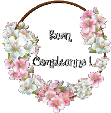 Messages Italien Buon Compleanno Floreale Fond Transparent 017 