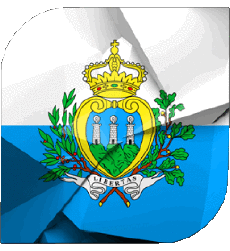 Bandiere Europa San Marino Quadrato 