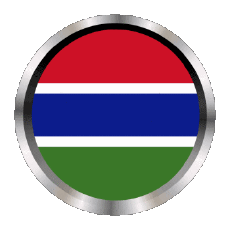 Drapeaux Afrique Gambie Rond - Anneaux 