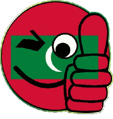 Flags Asia Maldives Smiley - OK 