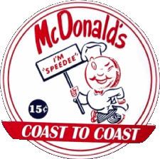 1953-Comida Comida Rápida - Restaurante - Pizza MC Donald's 1953
