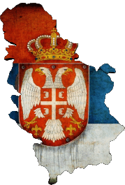 Banderas Europa Serbia Mapa 