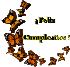 Messages Espagnol Feliz Cumpleaños Mariposas 009 