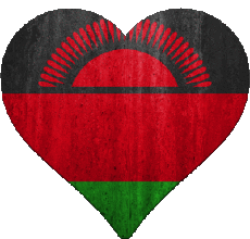 Drapeaux Afrique Malawi Coeur 