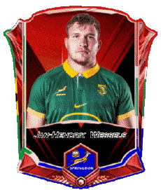 Deportes Rugby - Jugadores Africa del Sur Equipo 2025 Jan-Hendrik Wessels 