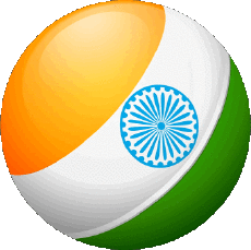 Bandiere Asia India Tondo 