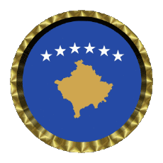 Fahnen Europa Kosovo Rund - Ringe 
