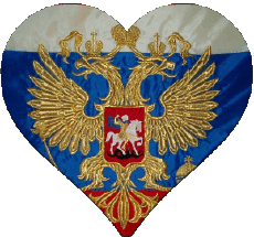 Drapeaux Europe Russie Coeur 