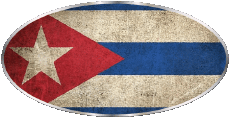 Drapeaux Amériques Cuba Ovale 01 
