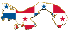 Drapeaux Amériques Panama Carte 